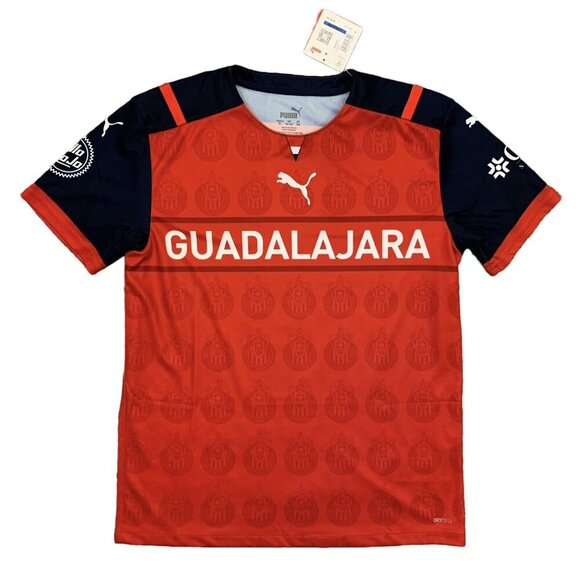 NWT $70 Puma Kids Chivas De Guadalajara Red Soccer Jersey Youth Size XL (15-16Y) - Picture 1 of 12